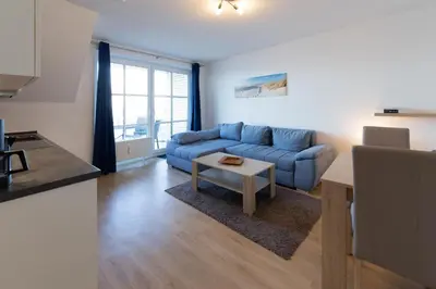 Ein Sitzbereich in der Unterkunft Ferienwohnung MehrBlick 33