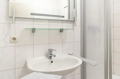 Ein Badezimmer in der Unterkunft Ferienwohnung MehrBlick 21