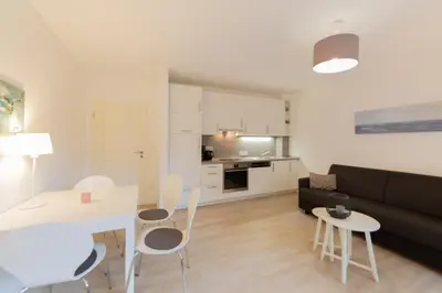 Küche/Küchenzeile in der Unterkunft Ferienwohnung Muschel 2