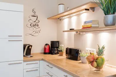 Küche/Küchenzeile in der Unterkunft Ferienwohnung Morgensonne