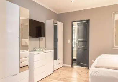 Ein Bett oder Betten in einem Zimmer der Unterkunft Ferienwohnung Ocean Suite