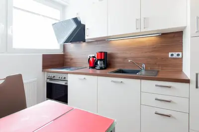 Küche/Küchenzeile in der Unterkunft Ferienwohnung Ostseestübchen