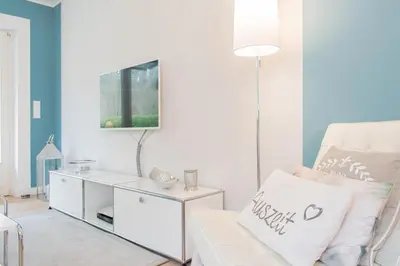 Ein Sitzbereich in der Unterkunft Ferienwohnung Nordwind
