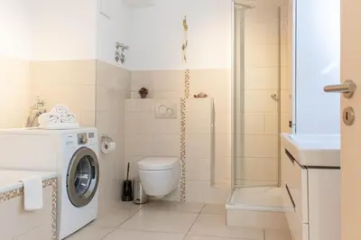 Ein Badezimmer in der Unterkunft Ferienwohnung Möwennest