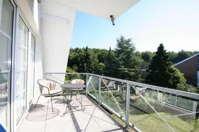 Ein Balkon oder eine Terrasse in der Unterkunft Ferienwohnung Ostseerauschen