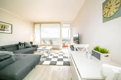 Ein Sitzbereich in der Unterkunft Ferienwohnung Residenz App. 327