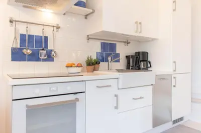 Küche/Küchenzeile in der Unterkunft Ferienwohnung Schmetterlingsgarten