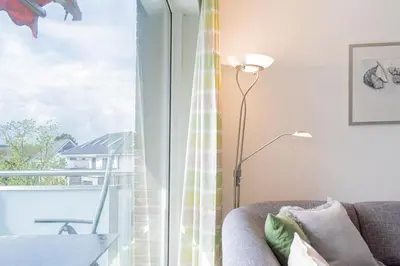Ein Balkon oder eine Terrasse in der Unterkunft Ferienwohnung Seeluft