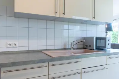 Küche/Küchenzeile in der Unterkunft Ferienwohnung Seestern