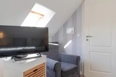 TV/Unterhaltungsangebot in der Unterkunft Ferienwohnung Strandaster