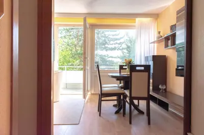 Küche/Küchenzeile in der Unterkunft Ferienwohnung Strandhotel