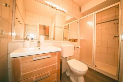 Ein Badezimmer in der Unterkunft Ferienwohnung Seeblick