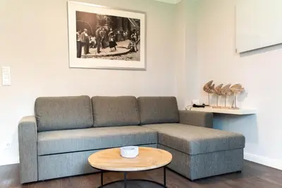 Ein Sitzbereich in der Unterkunft Ferienwohnung Traumland 2