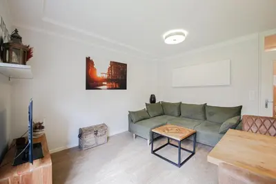 Ein Sitzbereich in der Unterkunft Ferienwohnung Traumland 1