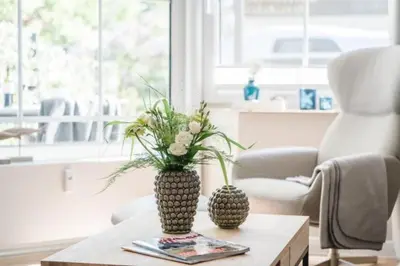 Ein Sitzbereich in der Unterkunft Ferienwohnung Zweite Heimat