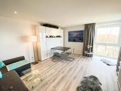 Ein Sitzbereich in der Unterkunft WellenRausch Living 