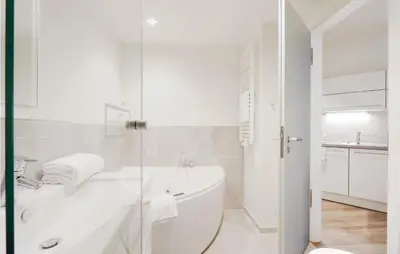 Ein Badezimmer in der Unterkunft Highend Travemünde - Whg 402