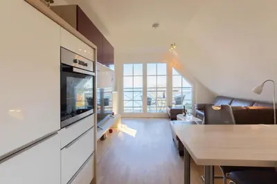 Küche/Küchenzeile in der Unterkunft Ferienwohnung Ostseerauschen 2