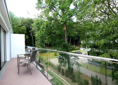 Ein Balkon oder eine Terrasse in der Unterkunft White Pearl Apartment 2.11