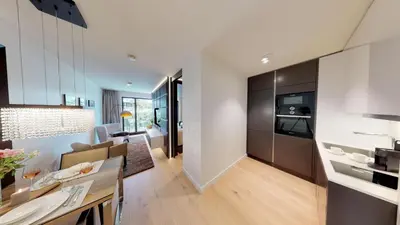 Küche/Küchenzeile in der Unterkunft White Pearl Apartment 1.14