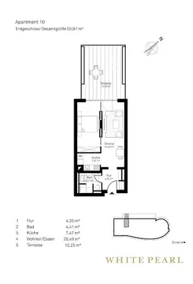 Grundriss der Unterkunft White Pearl Apartment 0.10