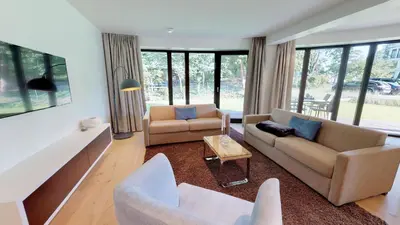 Ein Sitzbereich in der Unterkunft White Pearl Appartment 0.16