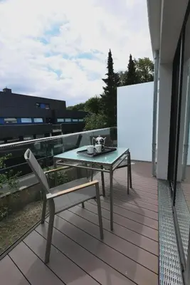 Ein Balkon oder eine Terrasse in der Unterkunft White Pearl Apartment 2.02
