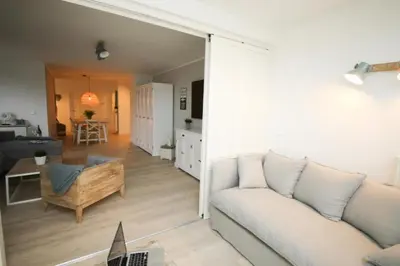 Ein Sitzbereich in der Unterkunft Ferienwohnung WEST COAST