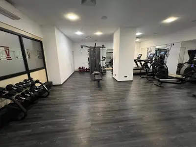 Das Fitnesscenter und/oder die Fitnesseinrichtungen in der Unterkunft Tiffanys Ferienapartments in der Privatresidenz des Plaza Premium Hotel Timmendorfer Strand