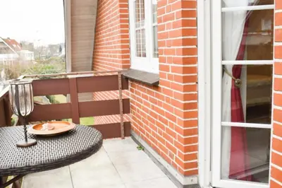 Ein Balkon oder eine Terrasse in der Unterkunft Ferienwohnung Viermaster