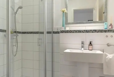 Ein Badezimmer in der Unterkunft Ferienwohnung Ostseestern