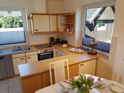 Küche/Küchenzeile in der Unterkunft Ferienhaus Ahlers