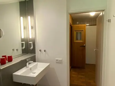 Ein Badezimmer in der Unterkunft Triangel