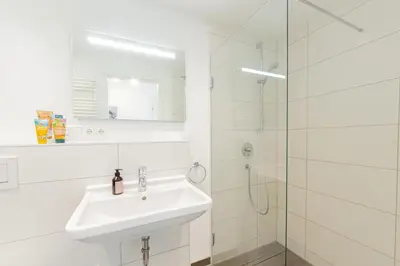 Ein Badezimmer in der Unterkunft Ferienwohnung Windstärke 8