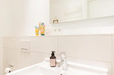 Ein Badezimmer in der Unterkunft Ferienwohnung Windstärke 8