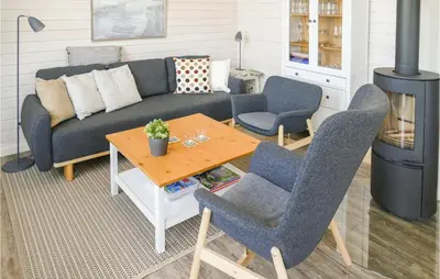 Ein Sitzbereich in der Unterkunft Cozy Home In Krems Iiwarderbrück