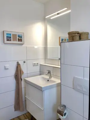 Ein Badezimmer in der Unterkunft SchoenHier-Timmendorf