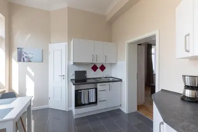 Küche/Küchenzeile in der Unterkunft Nordic Wave Apartments