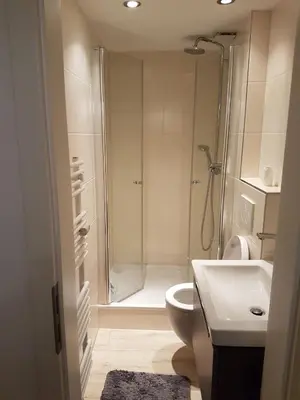 Ein Badezimmer in der Unterkunft 2 Zimmer Ferienwohnung Ostseetraum Haffkrug