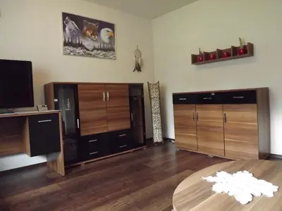 Küche/Küchenzeile in der Unterkunft Ferienwohnung Ostseenähe