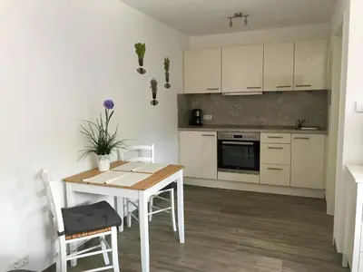 Küche/Küchenzeile in der Unterkunft Haus Sonnenschein Str 10