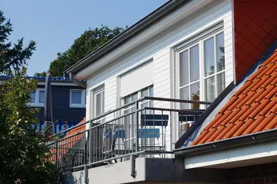 Das Gebäude in dem sich die Ferienwohnung befindet