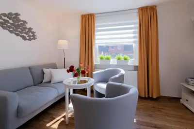 Ein Sitzbereich in der Unterkunft Komfort Ferienwohnung Steiger
