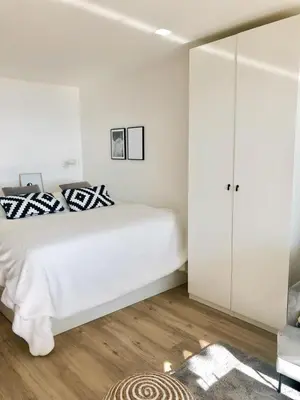 Ein Bett oder Betten in einem Zimmer der Unterkunft Ferienwohnung Baltic Sea Room