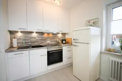 Küche/Küchenzeile in der Unterkunft Ferienwohnung Meeresstrand