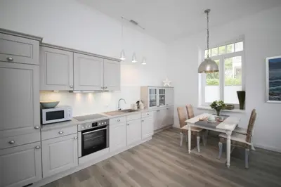 Küche/Küchenzeile in der Unterkunft Ferienwohnung Long Island