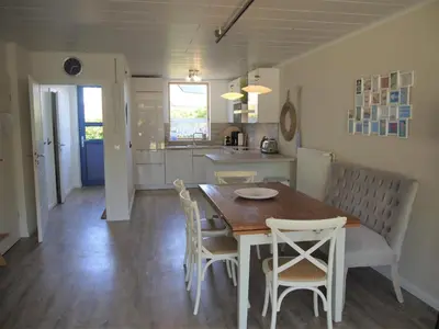 Küche/Küchenzeile in der Unterkunft Ferienhaus Haffmeer