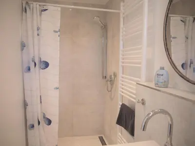 Ein Badezimmer in der Unterkunft Ferienhaus Haffmeer
