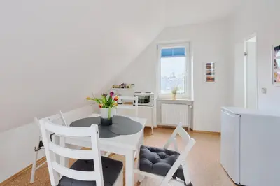 Ein Sitzbereich in der Unterkunft Ferienwohnung Fährnah Moba-Travel