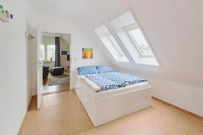 Ein Bett oder Betten in einem Zimmer der Unterkunft Ferienwohnung Fährnah Moba-Travel